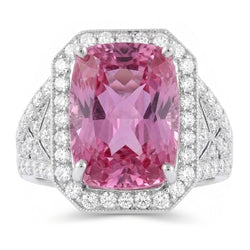 Natural Kunzite Ring 18.35ct - White Gold 14K
