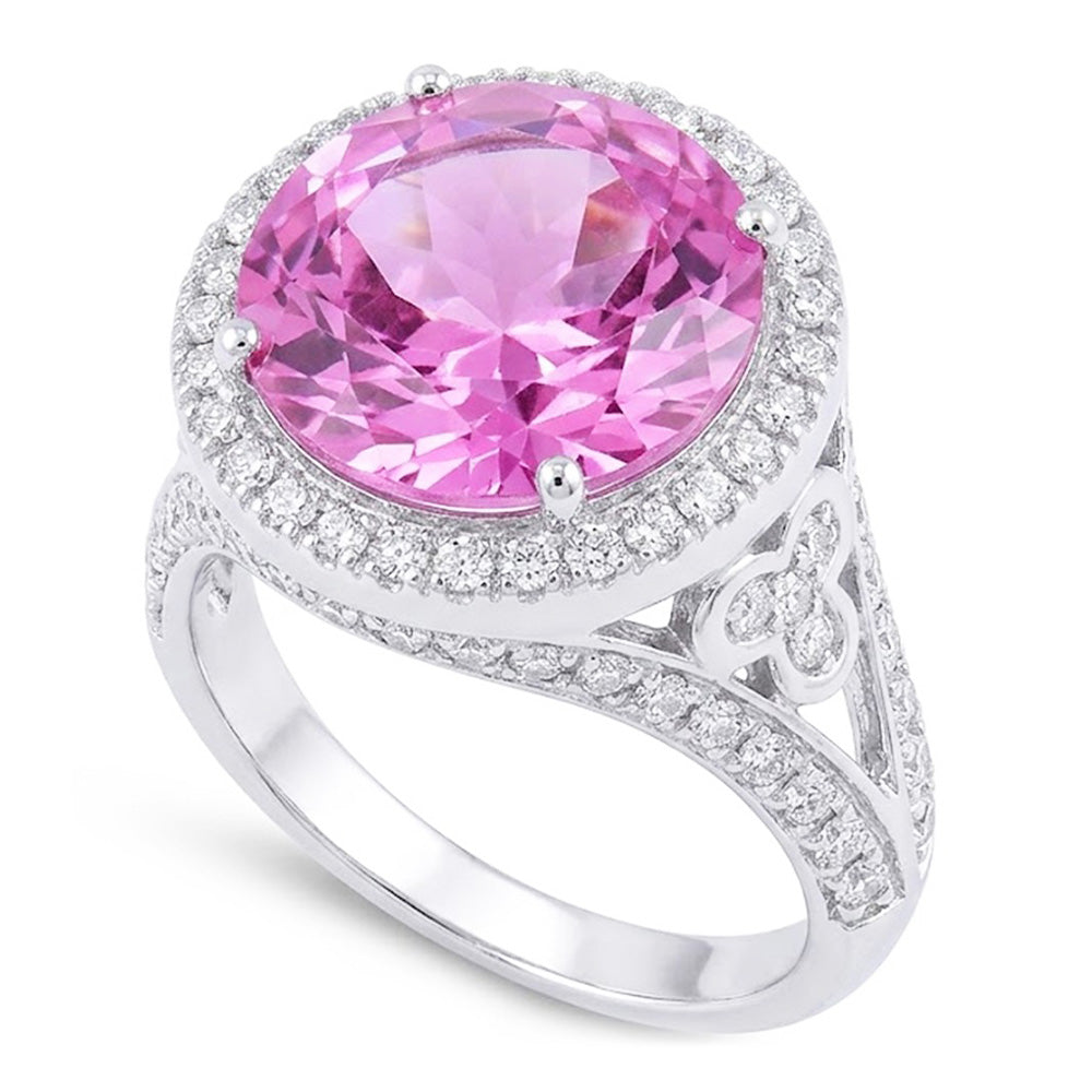 Natural Kunzite Ring 18.50ct - White Gold 14K