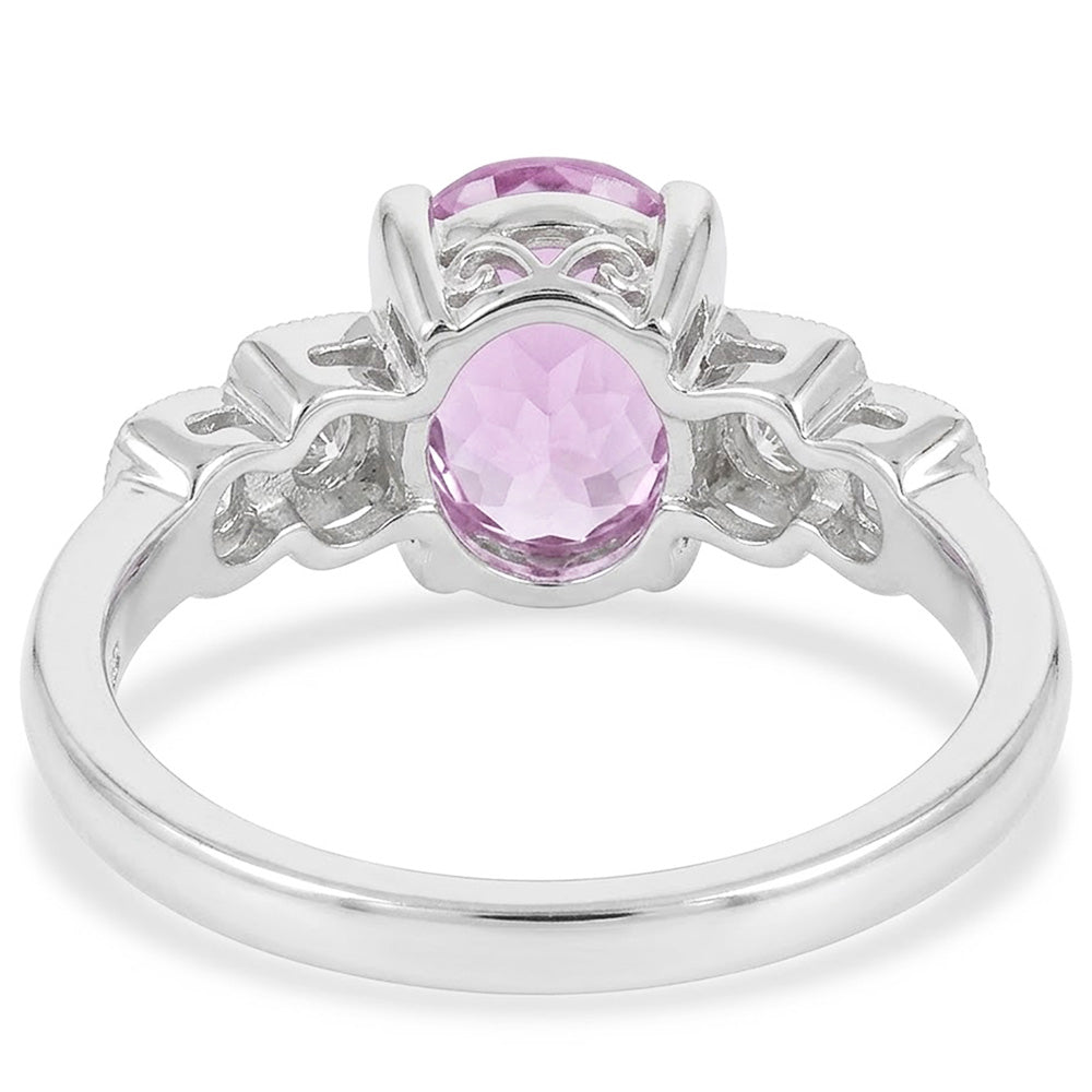 Natural Kunzite Ring 18.50ct - White Gold 14K
