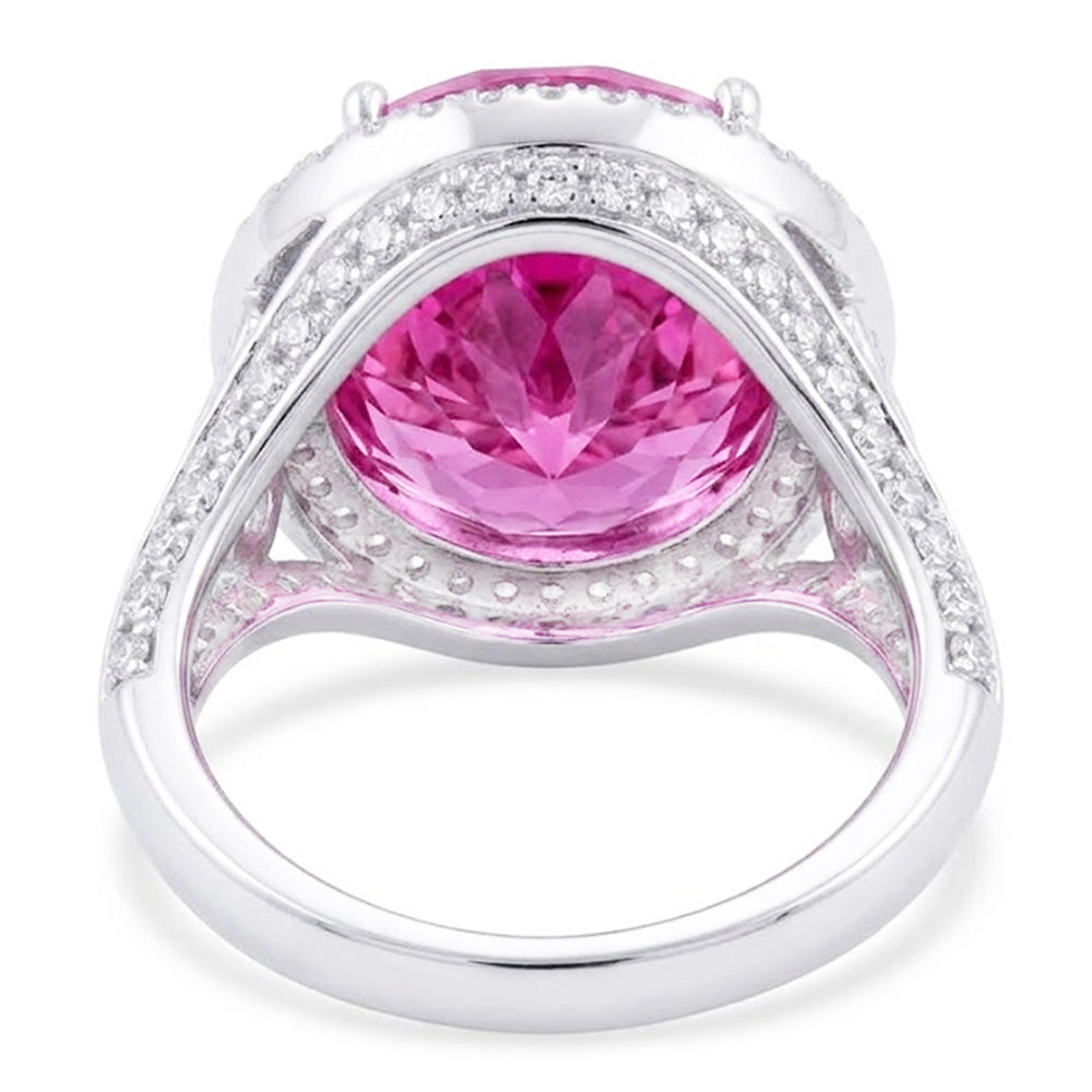 Natural Kunzite Ring 18.50ct - White Gold 14K