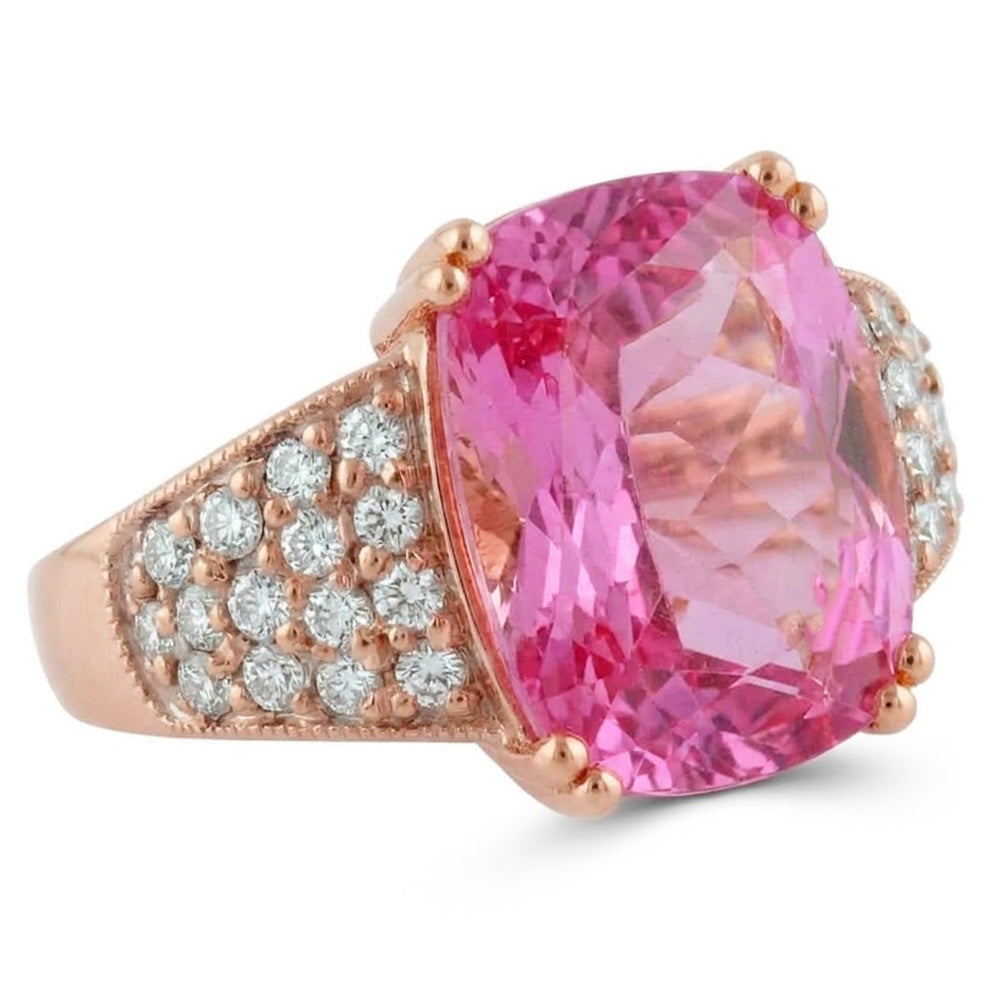 Natural Kunzite Ring 18.85ct - Rose Gold 14K