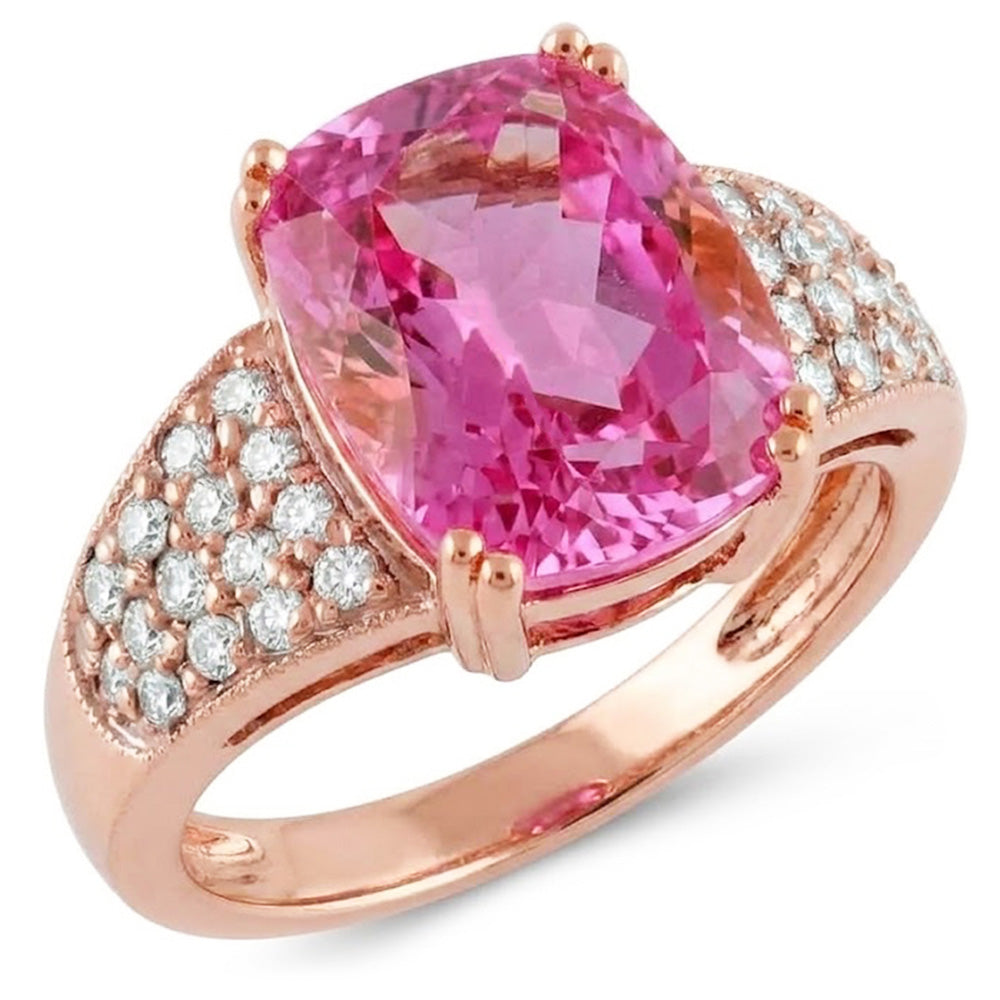 Natural Kunzite Ring 18.85ct - Rose Gold 14K
