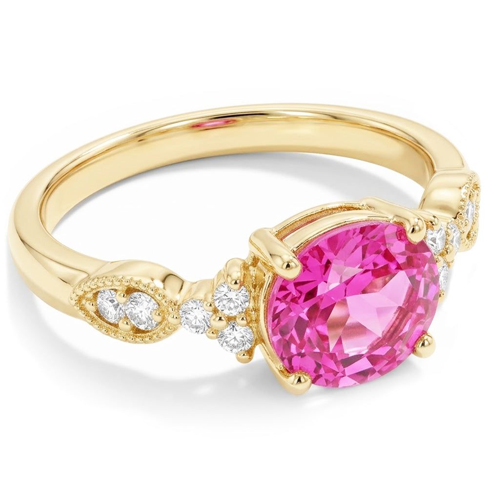 Natural Kunzite Ring 20.50ct - Yellow Gold 14K