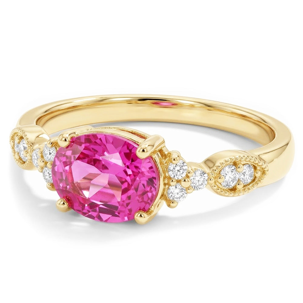 Natural Kunzite Ring 20.50ct - Yellow Gold 14K