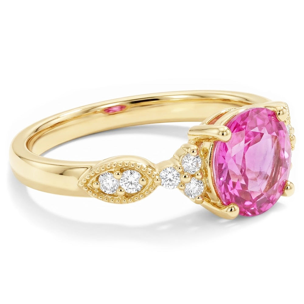 Natural Kunzite Ring 20.50ct - Yellow Gold 14K