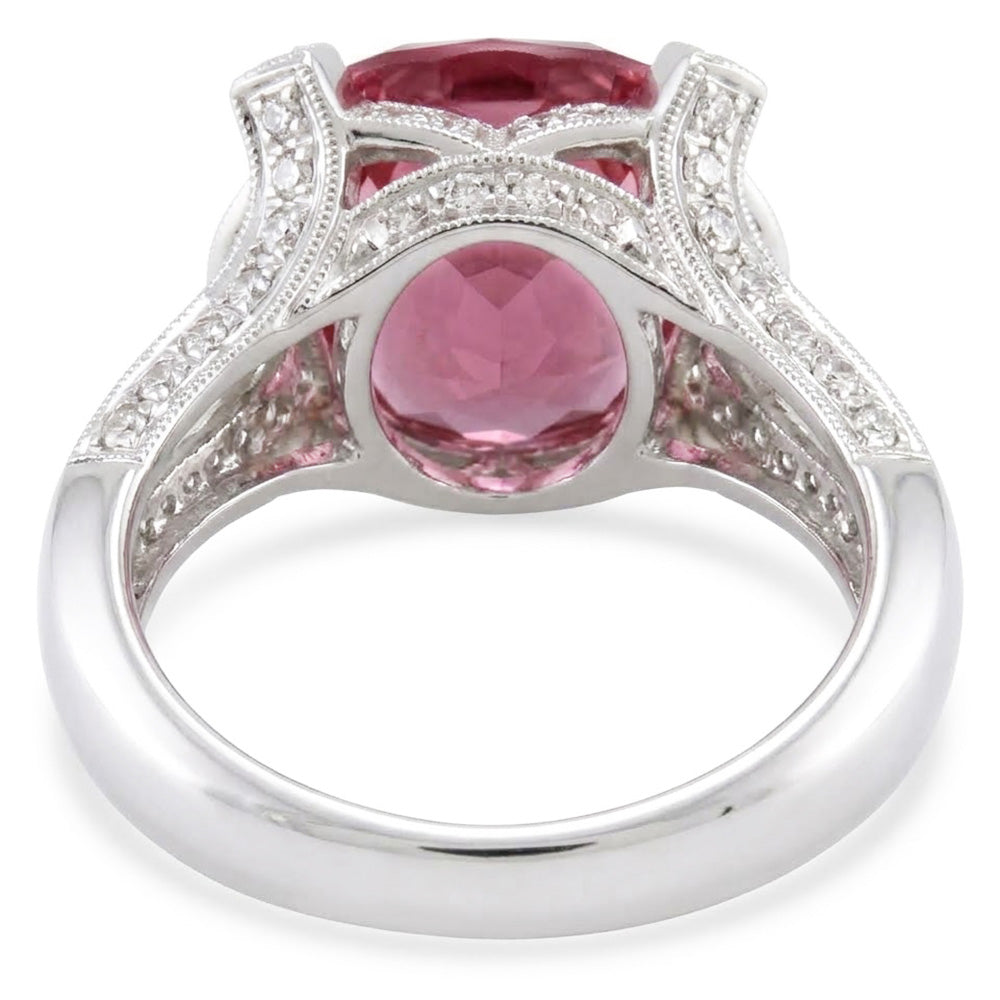 Natural Kunzite Ring 21ct - White Gold 14K
