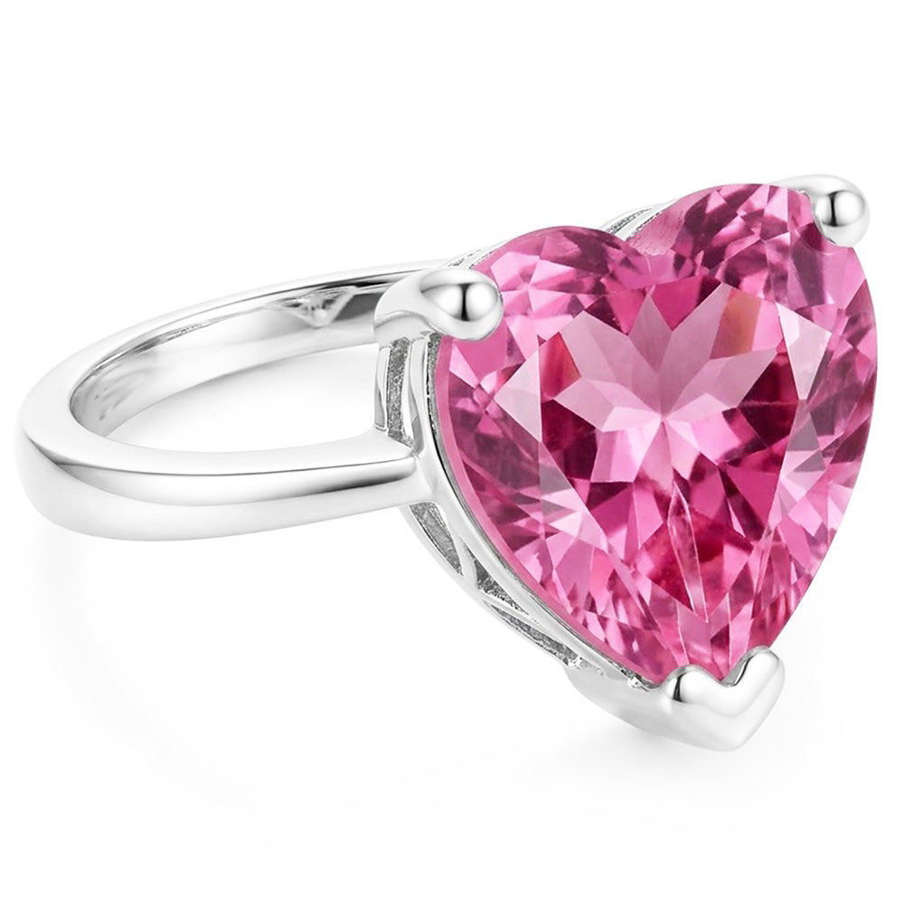 Natural Kunzite Ring 22.50ct - White Gold 14K