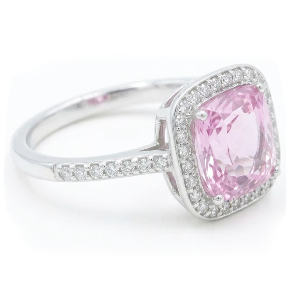 Natural Kunzite Ring 24.90ct - White Gold 14K