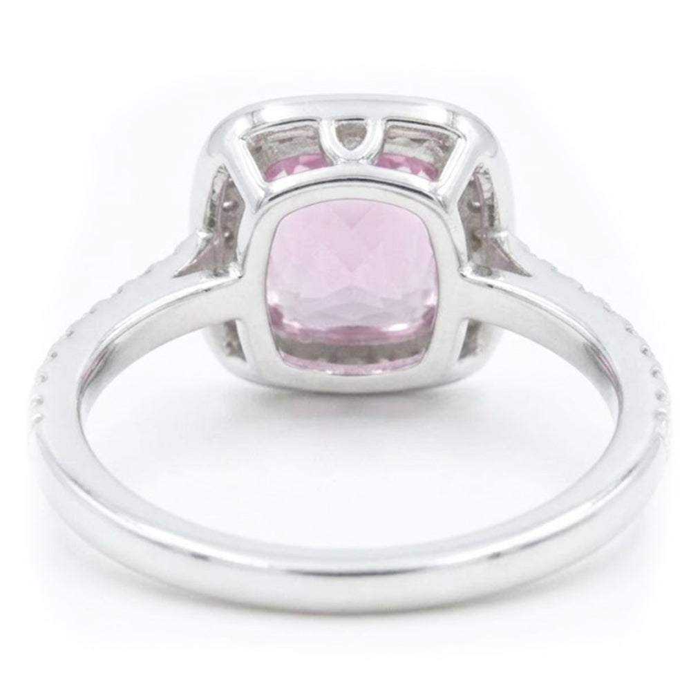 Natural Kunzite Ring 24.90ct - White Gold 14K
