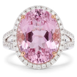 Natural Kunzite Ring 28.50ct - Rose Gold 14K