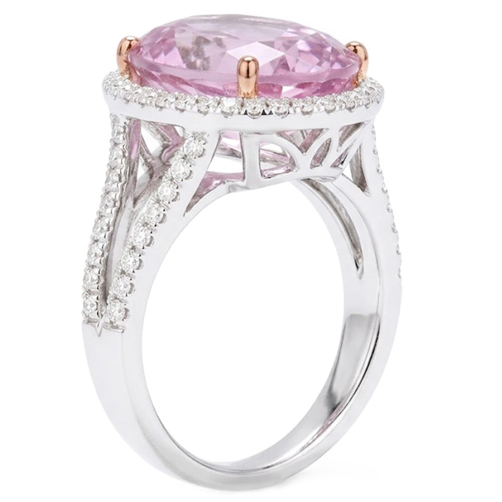 Natural Kunzite Ring 28.50ct - Rose Gold 14K