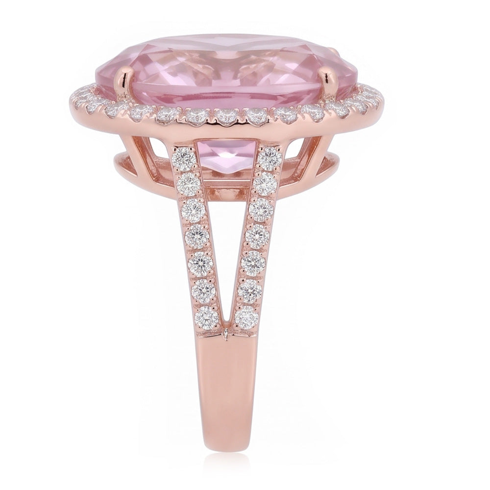 Natural Kunzite Ring 29.75ct - Rose Gold 14K