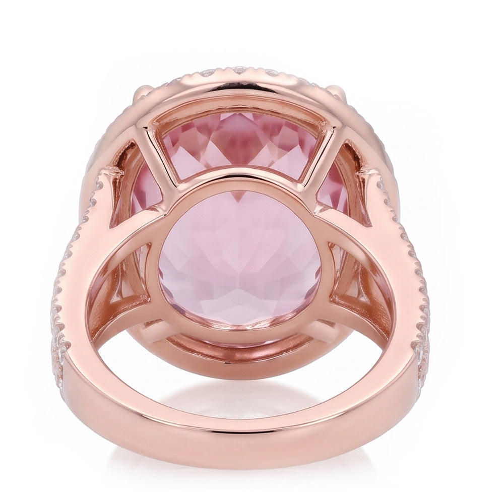 Natural Kunzite Ring 29.75ct - Rose Gold 14K