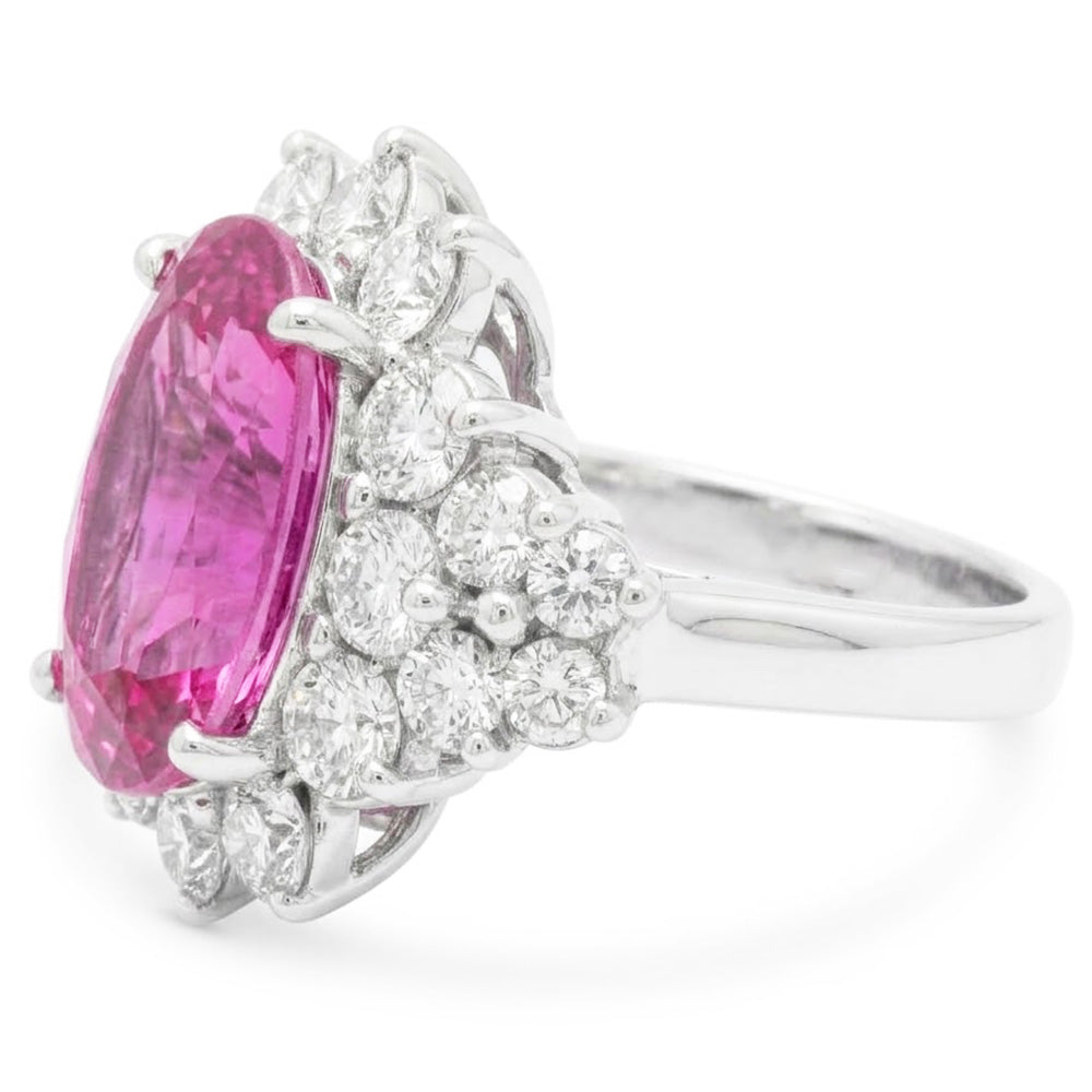 Natural Kunzite Ring 30.50ct - White Gold 14K