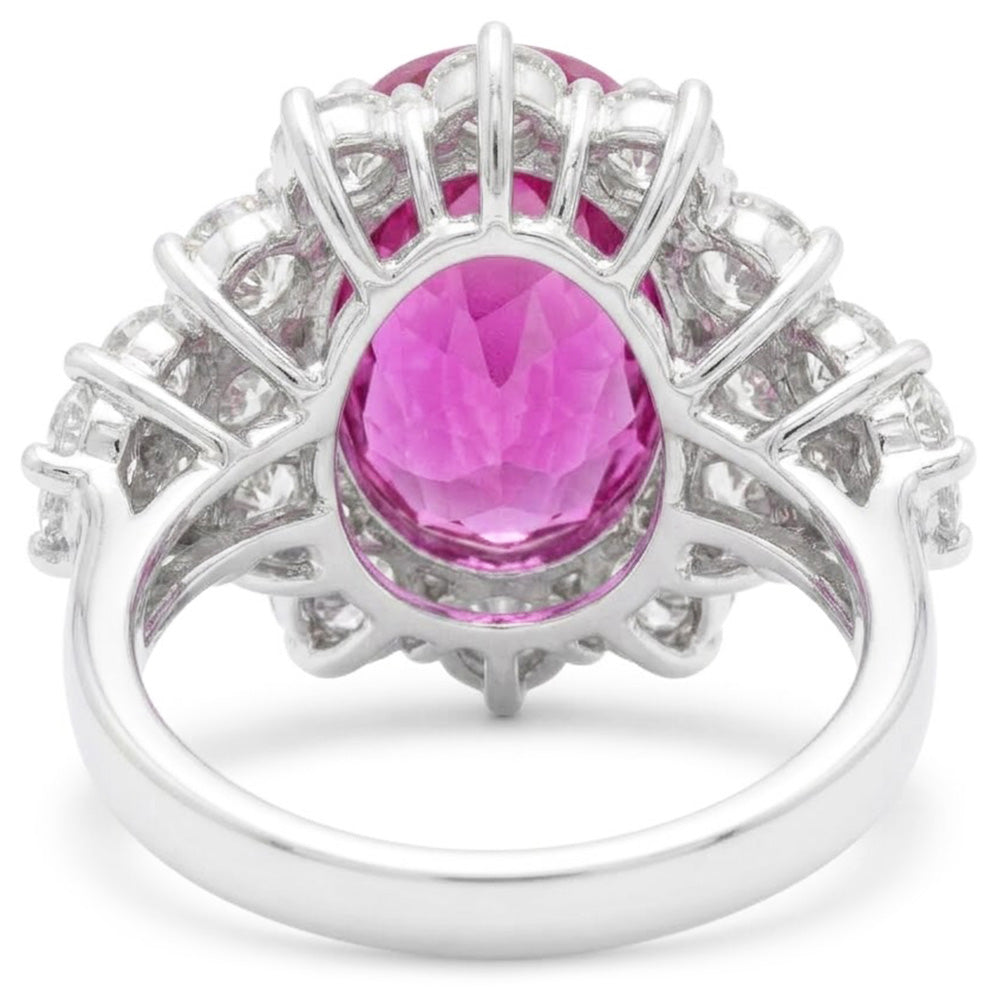 Natural Kunzite Ring 30.50ct - White Gold 14K