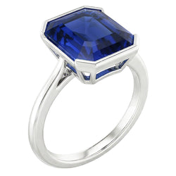 Natural Sapphire Eternity Band 2ct - White Gold 14K