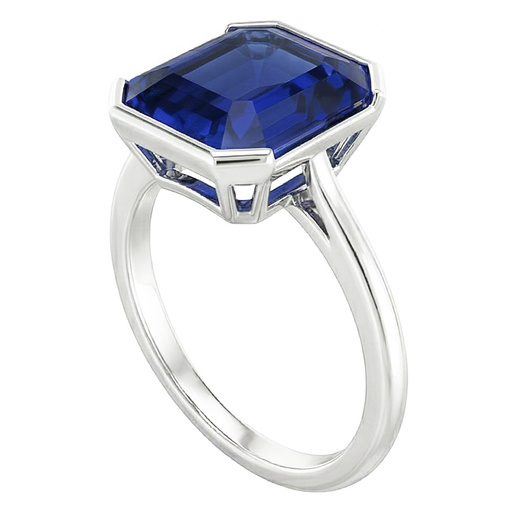 Natural Sapphire Eternity Band 2ct - White Gold 14K