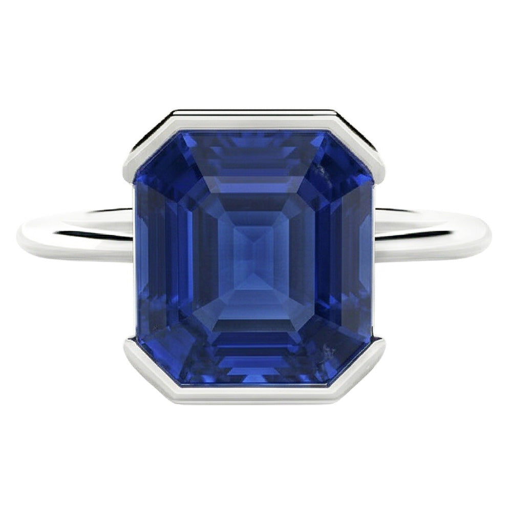 Natural Sapphire Eternity Band 2ct - White Gold 14K