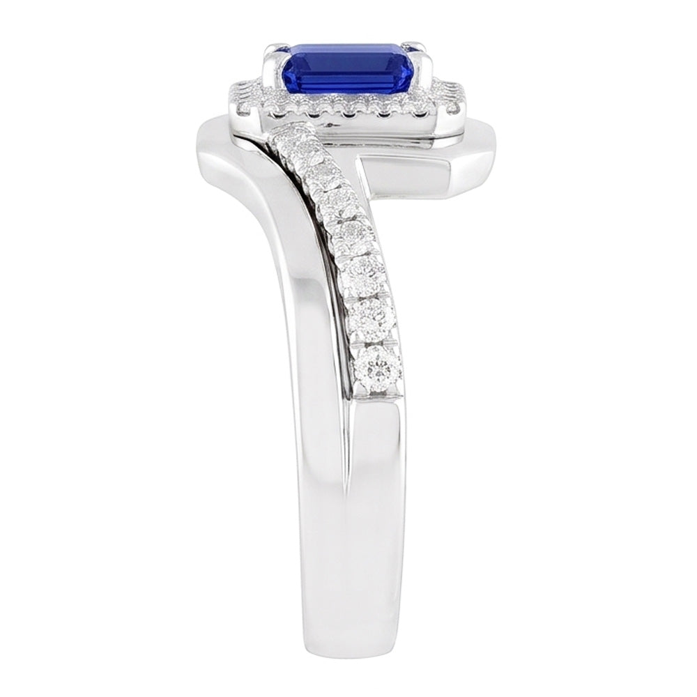 Natural Sapphire Eternity Band 3ct - White Gold 14K
