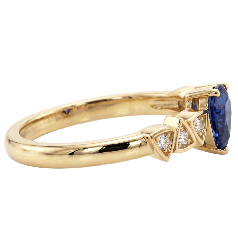 Natural Sapphire Ring 0.75ct - Yellow Gold 14K
