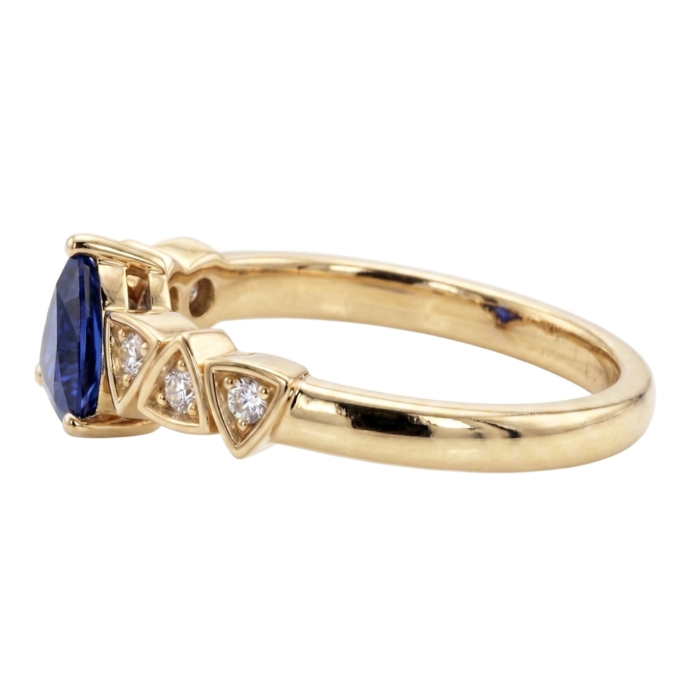 Natural Sapphire Ring 0.75ct - Yellow Gold 14K