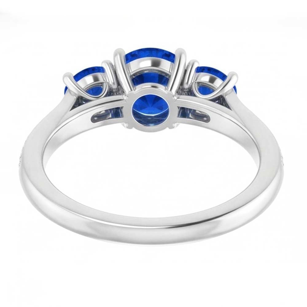Natural Sapphire Ring 1.10ct - White Gold 14K