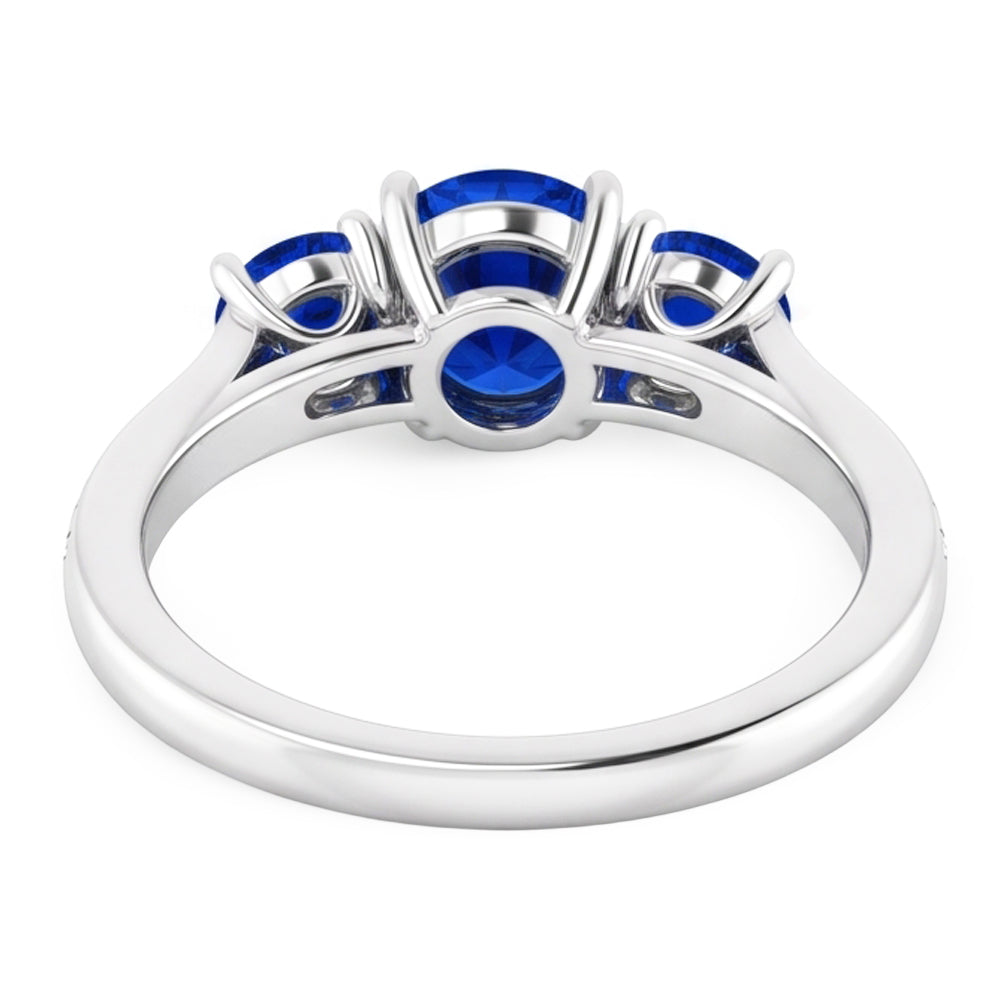 Natural Sapphire Ring 1.10ct - White Gold 14K