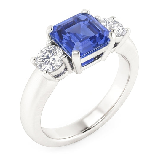 Natural Sapphire Ring 1.25ct - White Gold 14K