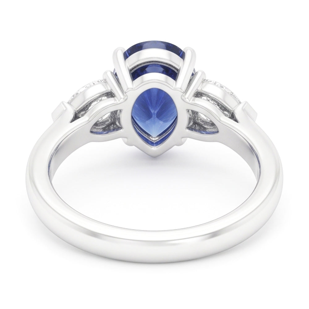 Natural Sapphire Ring 1.25ct - White Gold 14K