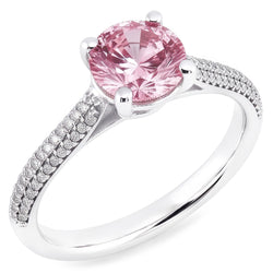 Natural Sapphire Ring 1.26ct - White Gold 14K