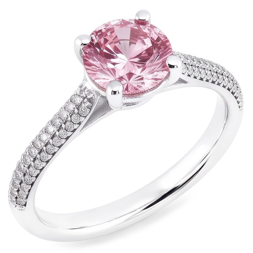 Natural Sapphire Ring 1.26ct - White Gold 14K
