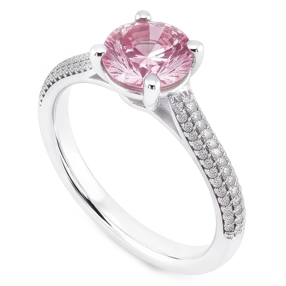 Natural Sapphire Ring 1.26ct - White Gold 14K