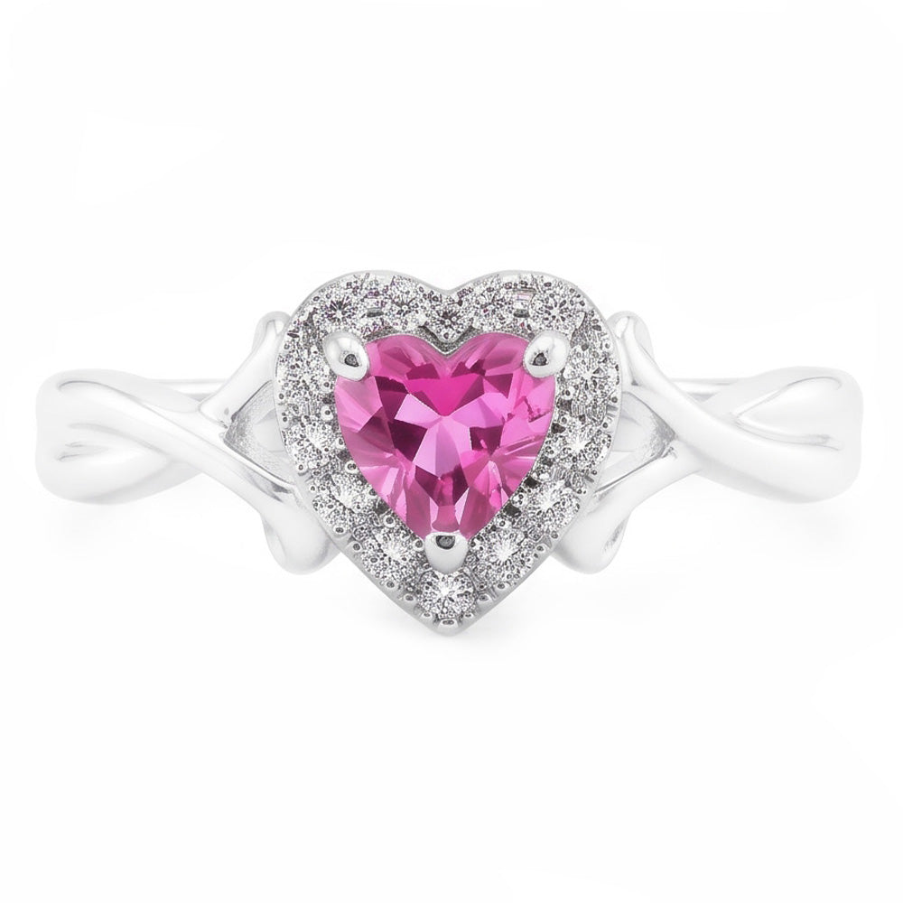 Natural Sapphire Ring 1.30ct - White Gold 14K