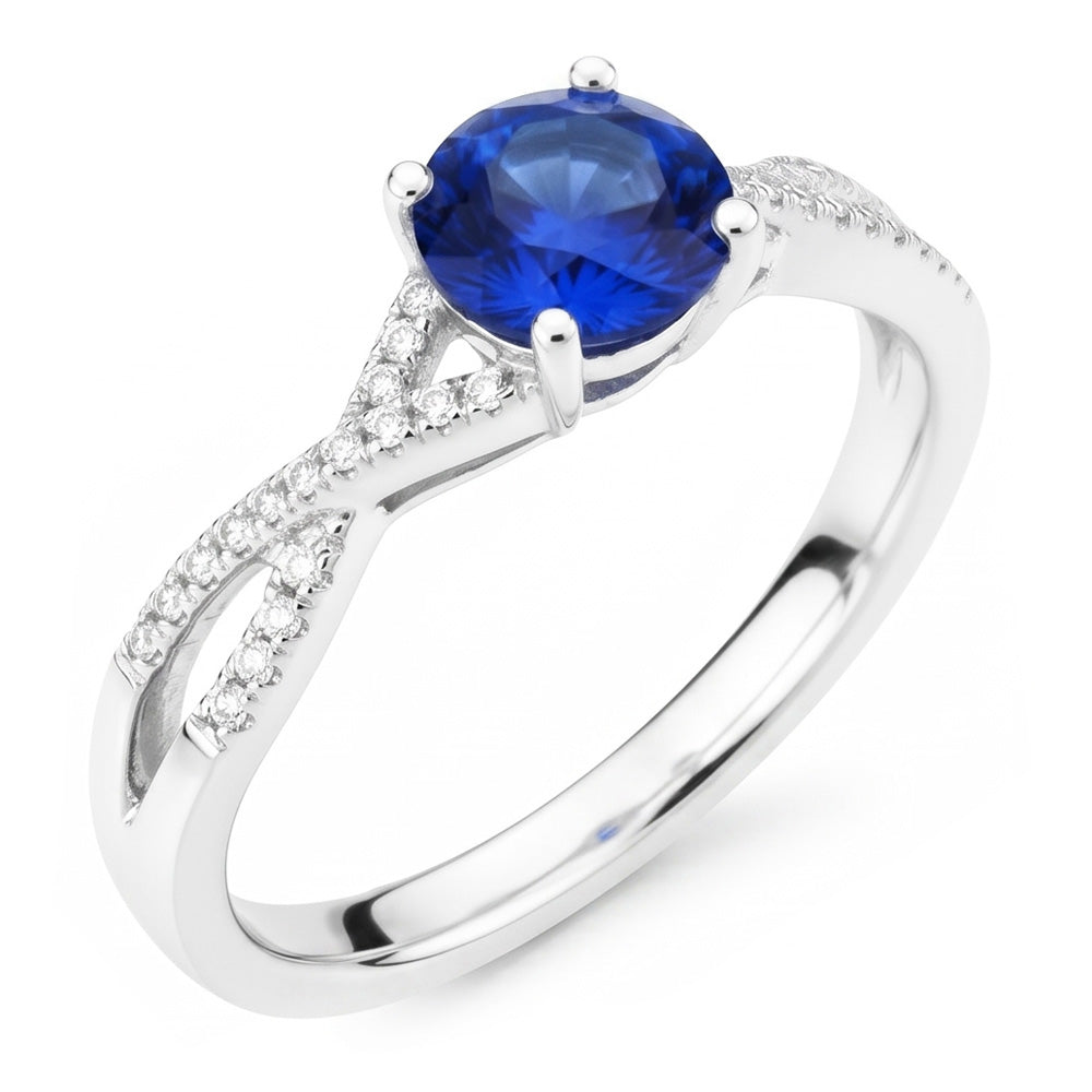 Natural Sapphire Ring 1.35ct - White Gold 14K