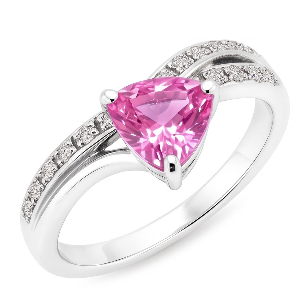 Natural Sapphire Ring 1.40ct - White Gold 14K