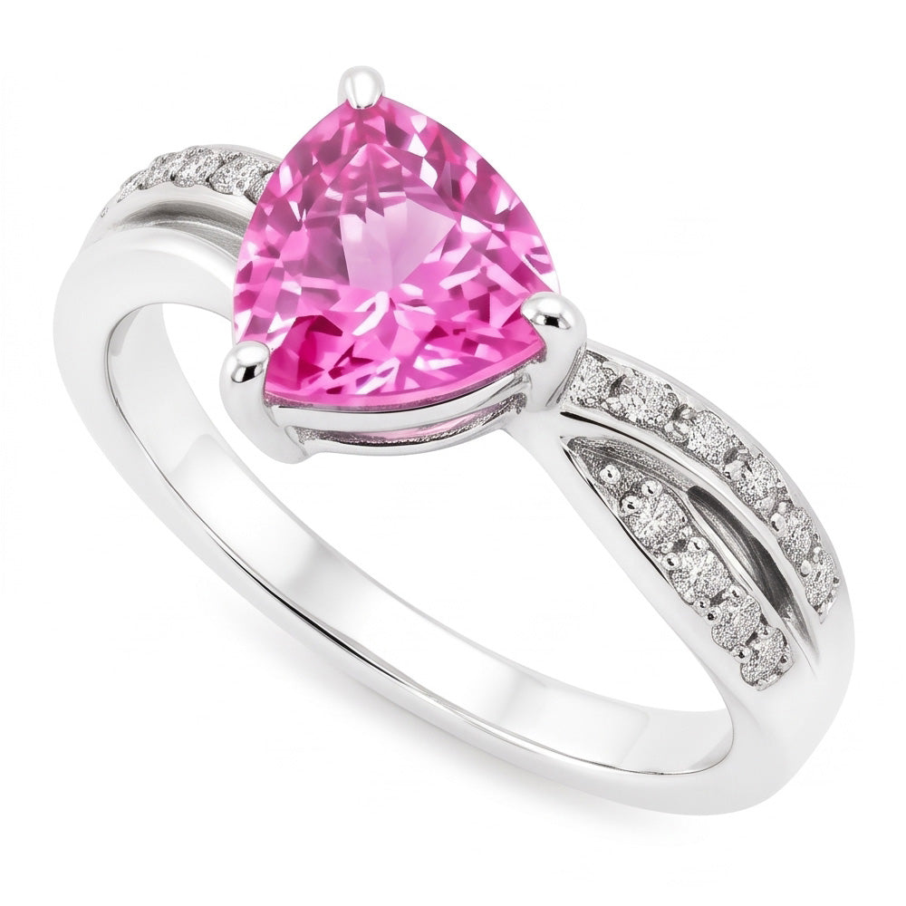 Natural Sapphire Ring 1.40ct - White Gold 14K