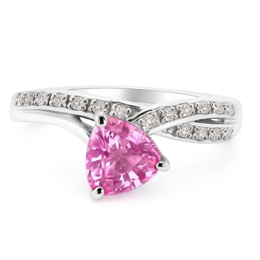 Natural Sapphire Ring 1.40ct - White Gold 14K