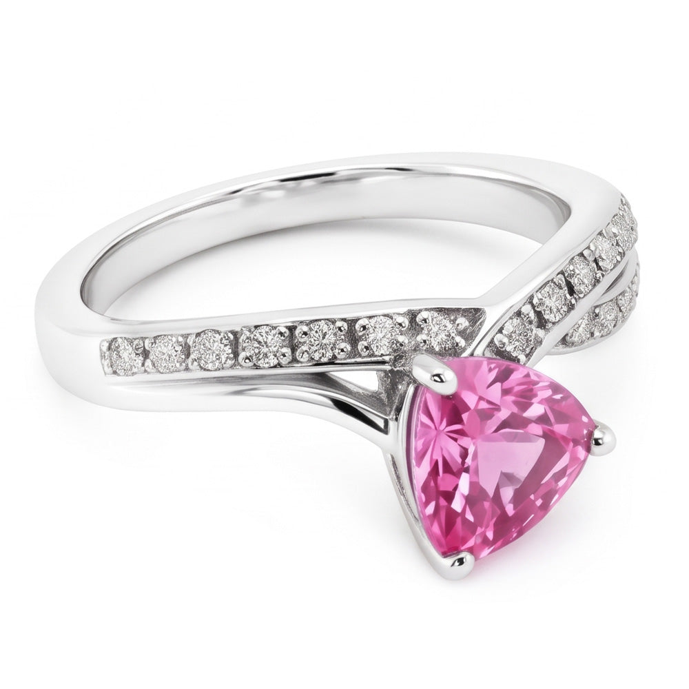 Natural Sapphire Ring 1.40ct - White Gold 14K