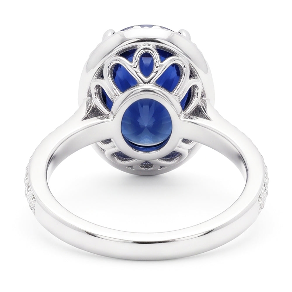 Natural Sapphire Ring 1.40ct - White Gold 14K