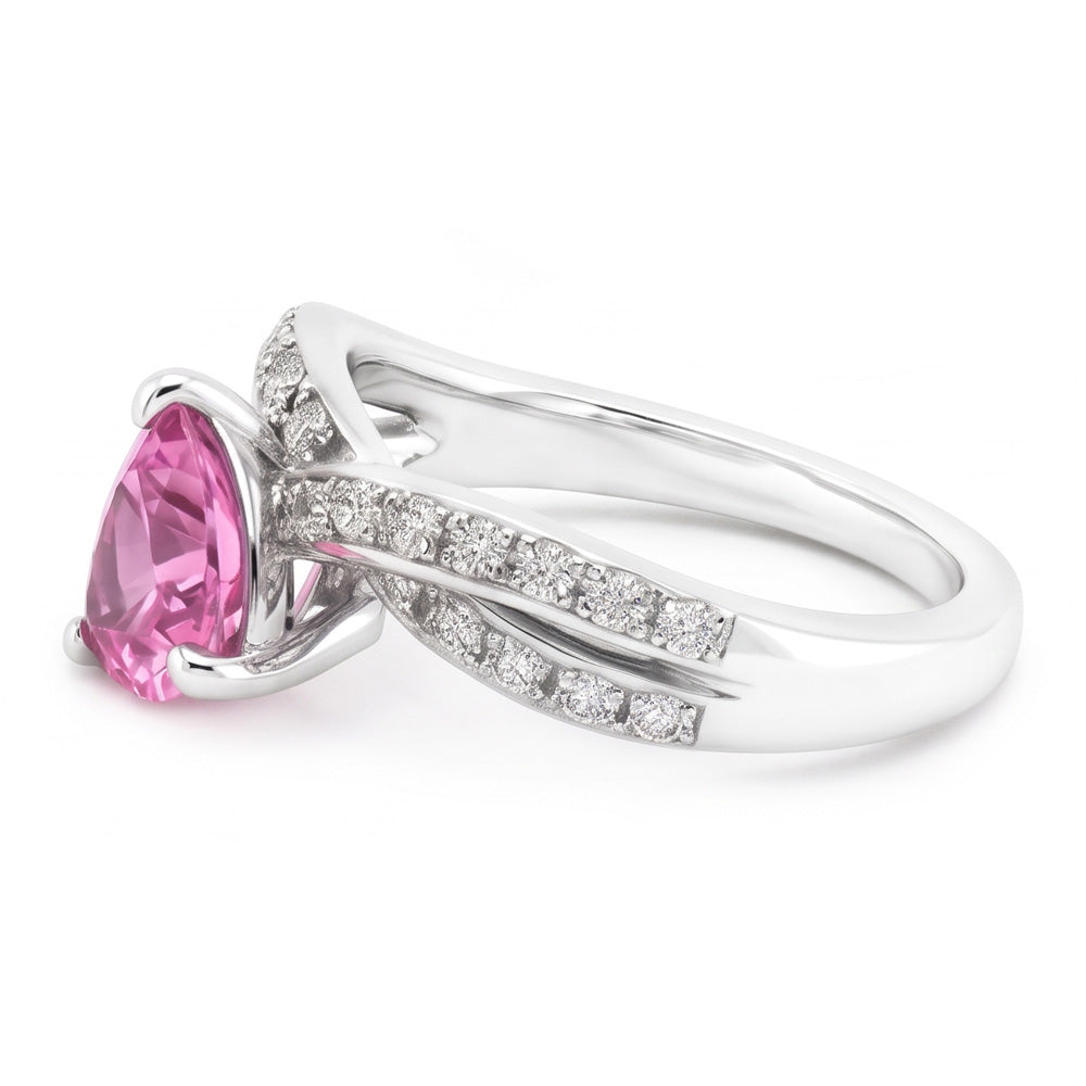 Natural Sapphire Ring 1.40ct - White Gold 14K