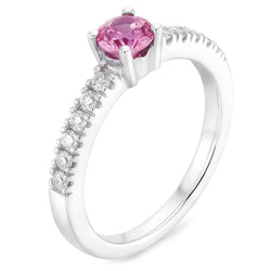 Natural Sapphire Ring 1.45ct - White Gold 14K