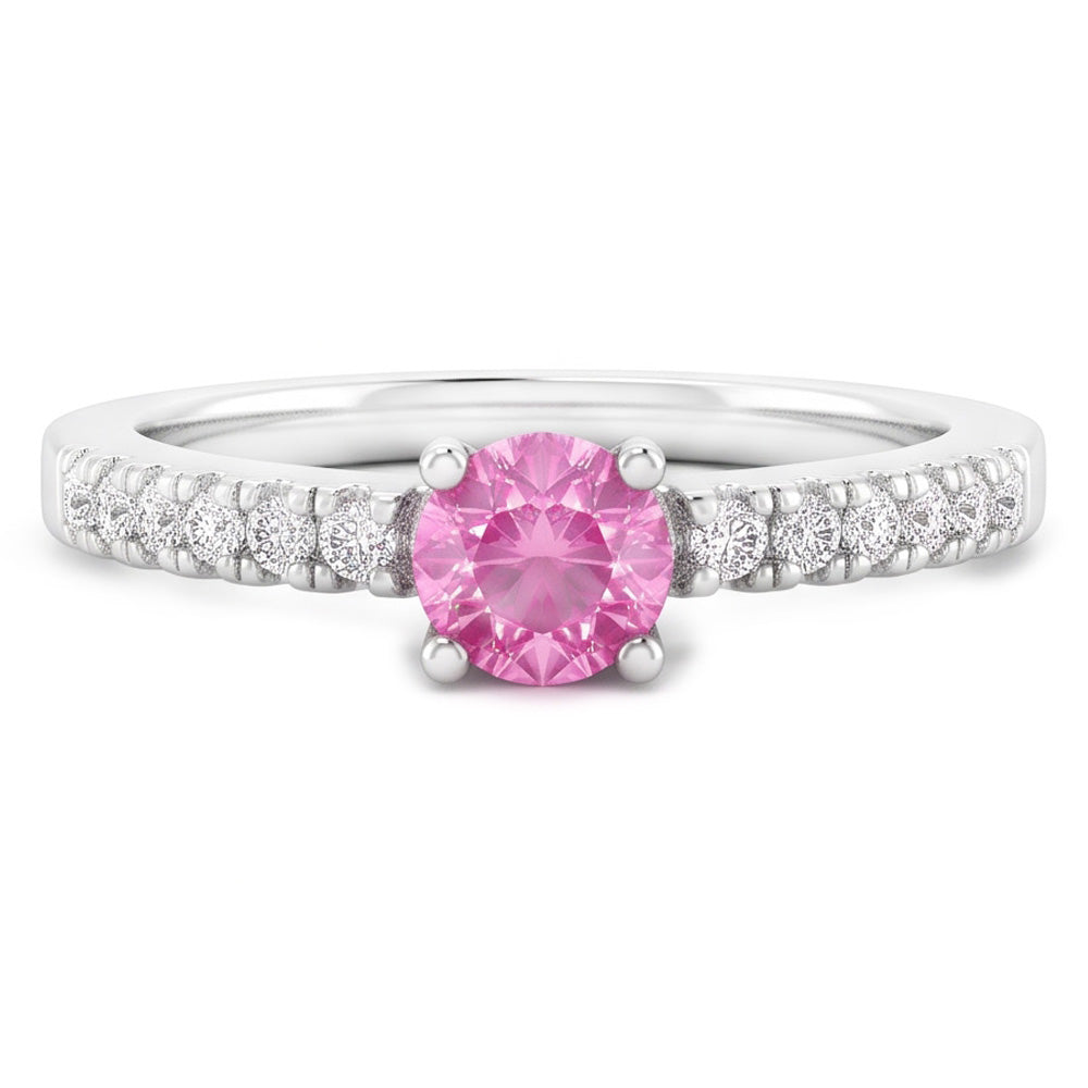 Natural Sapphire Ring 1.45ct - White Gold 14K