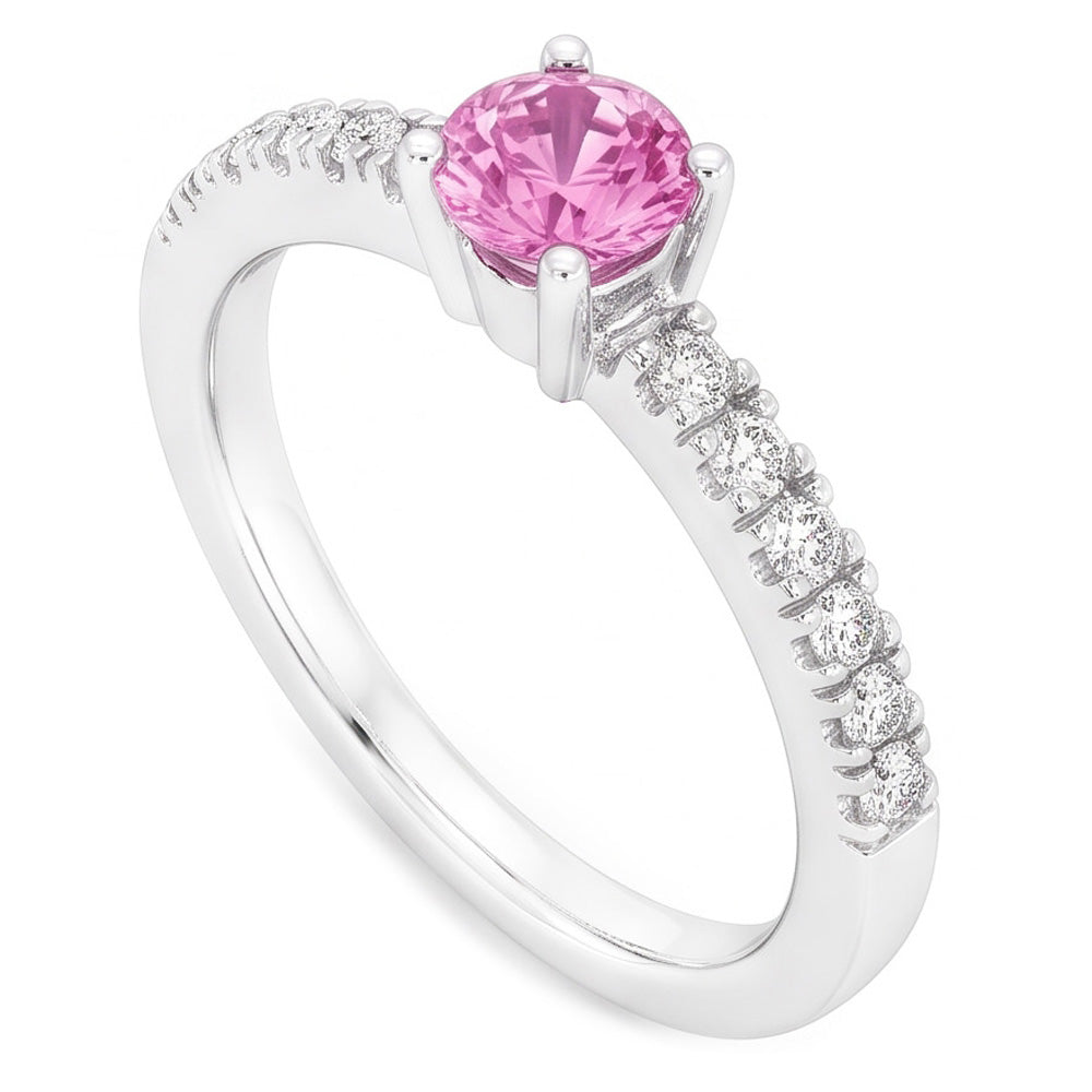 Natural Sapphire Ring 1.45ct - White Gold 14K