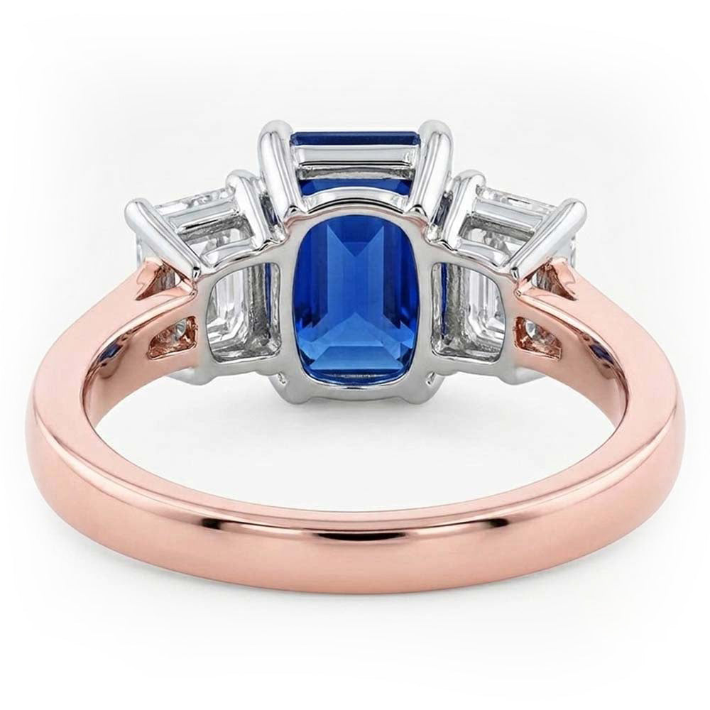 Natural Sapphire Ring 1.50ct - Two Tone 14K Gold