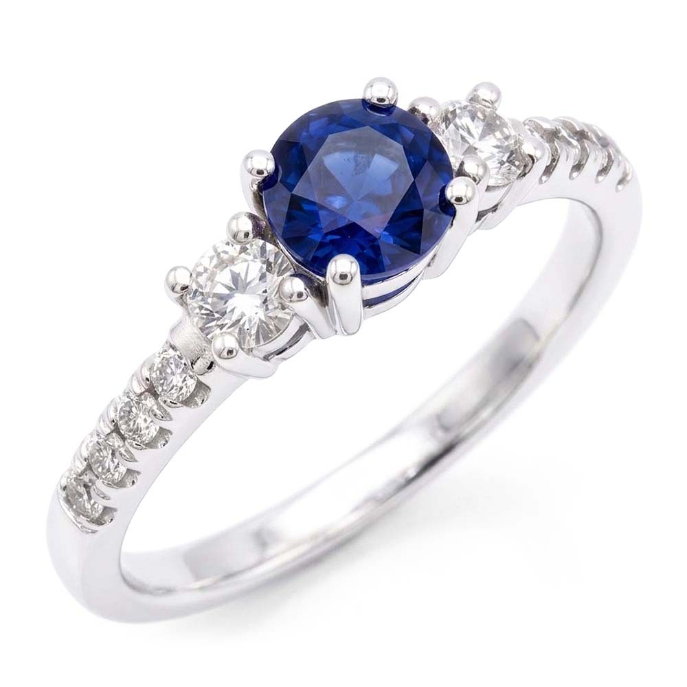 Natural Sapphire Ring 1.50ct - White Gold 14K