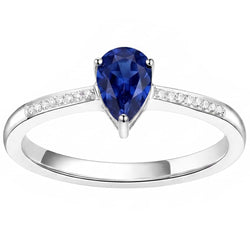 Natural Sapphire Ring 1.50ct - White Gold 14K
