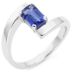 Natural Sapphire Ring 1.50ct - White Gold 14K