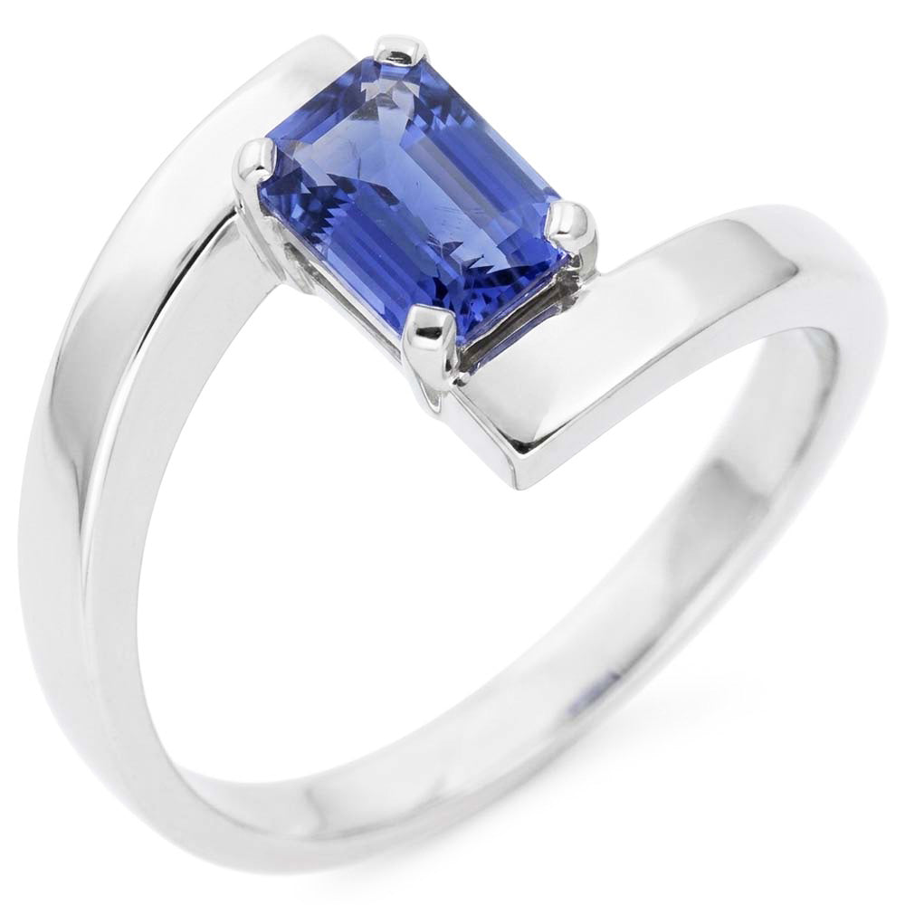 Natural Sapphire Ring 1.50ct - White Gold 14K