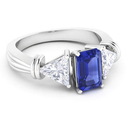 Natural Sapphire Ring 1.50ct - White Gold 14K
