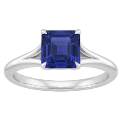 Natural Sapphire Ring 1.50ct - White Gold 14K